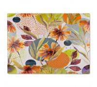 Benjamin Tate Design Autumn Flowers Glass Chopping Boarddesigner Style