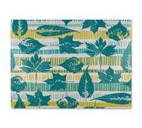 Benjamin Tate Design Autumn Pattern With Leaves On Geometric Glass Chopping Board in Natural Benjamin Tate Design Natural