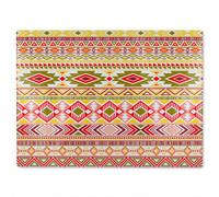 Benjamin Tate Design Aztec American Indian Pattern Glass Chopping Board