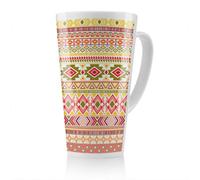 Benjamin Tate Design Aztec American Indian Pattern Latte Mug, Stunning Designer Mug Fit For Any Home, Treat Yourself Or A Loved One
