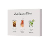 Benjamin Tate Design Bar Signature Drinks Canvas Art Print Wall Decor Handmade In United Kingdom