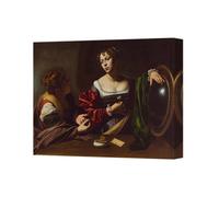 Benjamin Tate Design Baroque Canvas Print Two Women Seated At Mirror Artwork