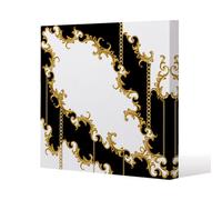 Benjamin Tate Design Baroque Slim Style Canvas Print 90X90Cm , 15mm Slim Real Wood.