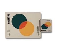 Benjamin Tate Design Bauhaus Geometric Placemats And Coasters Set 12 Pieces 11X8 Placemats