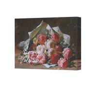 Benjamin Tate Design Be My Valentine Canvas Wall Art Bouquet Of Roses Romantic Gift