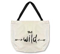 Benjamin Tate Design Be Wild Inspirational Quote Tote Bat Designer Style