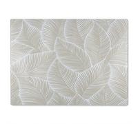 Benjamin Tate Design Beige Leaves Designer Glass Chopping Board Designer Style