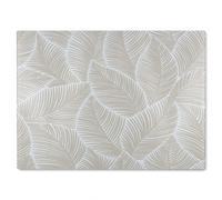 Benjamin Tate Design Beige leaves Designer Glass Chopping Board in Natural Benjamin Tate Design Natural