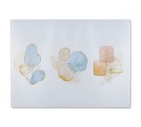 Benjamin Tate Design Beige Watercolor Illustration & Elements Designer Glass Chopping Board Designer Style