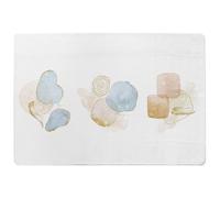 Benjamin Tate Design Beige Watercolor Illustration & Elements Designer Rug in Natural | Size: Large Benjamin Tate Design Natural Large