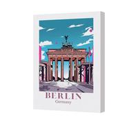 Benjamin Tate Design Berlin Brandenburg Gate Canvas Print Pop Art Wall Art Germany Uk Handmade