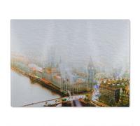 Benjamin Tate Design Big Ben In The Mist Glass Chopping Board