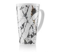 Benjamin Tate Design Black & Gold Marble Latte Mug in Natural | Size: 100 cm Benjamin Tate Design Natural 100 cm