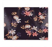 Benjamin Tate Design Blossoming Flowers Glass Chopping Board