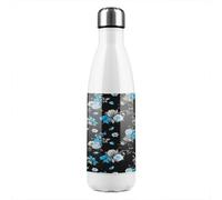 Benjamin Tate Design Blue Roses Stainless Steel Bottle Designer Style