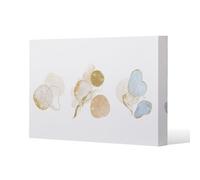Benjamin Tate Design Blue, White, Beige Watercolor Illustration & Elements Slim Style Canvas Print 20X30Cm , 15mm Slim Real Wood.