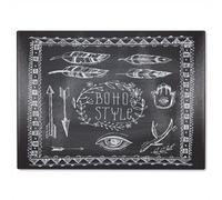 Benjamin Tate Design Boho Style Motivating Phrase Glass Chopping Boarddesigner Style