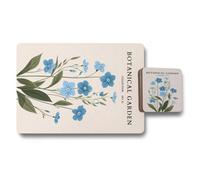 Benjamin Tate Design Botanical Garden Collection Placemat And Coaster Set No 76 With Wood Base And High End Print Technology