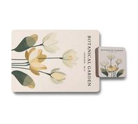 Benjamin Tate Design Botanical Garden Placemat And Coaster Set With Wood Bottom Limited No 70 Collection 12 Pieces