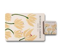 Benjamin Tate Design Botanical Garden Placemat Coaster Set No 45 Premium Wood Backed High End Print Premium Gallery Quality Artwork