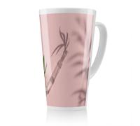Benjamin Tate Design Botanical leaf on pink Designer Latte Mug in Natural | Size: 100 cm Benjamin Tate Design Natural 100 cm