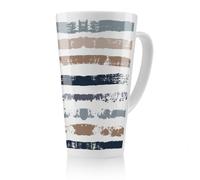 Benjamin Tate Design Brush Strokes Latte Mug in Natural | Size: 100 cm Benjamin Tate Design Natural 100 cm