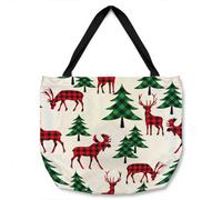 Benjamin Tate Design Buffalo Plaid Woodland Dining Tote Bat Designer Style