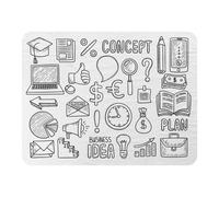 Benjamin Tate Design Business Doodles Blanket in Natural | Size: 120 cm x 150 cm Benjamin Tate Design Natural 120 cm x 150 cm