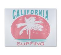 Benjamin Tate Design California Surfing Glass Chopping Board