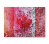 Benjamin Tate Design Canada Flag Glass Chopping Board