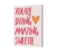 Benjamin Tate Design Canvas Art Print Youre Doing Amazing Sweetie Motivational Wall Decor