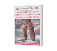 Benjamin Tate Design Canvas Wall Art Breaking News Some Girls Are Born With Glitter Ribbon Veins