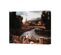 Benjamin Tate Design Canvas Wall Art Classical Landscape With River And Ruins