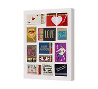 Benjamin Tate Design Canvas Wall Art Collage Of Vintage Matchbox Cards Handmade In United Kingdom