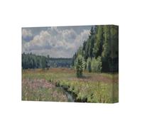 Benjamin Tate Design Canvas Wall Art Landscape Painting Meadow Fields With Wildflowers