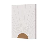 Benjamin Tate Design Canvas Wall Art Sunburst Design 8812 Brown Half Circle Modern Decor