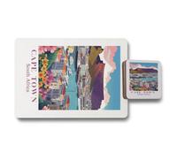 Benjamin Tate Design Cape Town South Africa Placemat Coaster Set Wood Base High End Print Artwork Exclusive