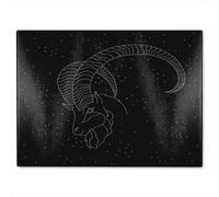 Benjamin Tate Design Capricorn Zodiac Sign Dining Glass Chopping Board