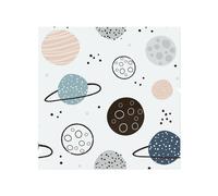 Benjamin Tate Design Child Hand Drawn Space Elements Splash Back in Natural Benjamin Tate Design Natural