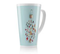 Benjamin Tate Design Christmas Objects Laid Out Dining Latte Mug, Stunning Designer Mug Fit For Any Home, Treat Yourself Or A Loved One