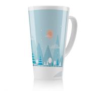 Benjamin Tate Design Christmas Snow Nature Background Dining Latte Mug, Stunning Designer Mug Fit For Any Home, Treat Yourself Or A Loved One
