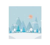 Benjamin Tate Design Christmas Snow Nature Background Dining Splash Back Designer Style