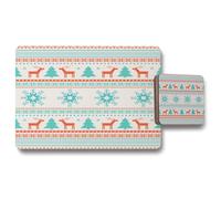 Benjamin Tate Design christmas traditional knitted placemat coaster set in Natural Benjamin Tate Design Natural