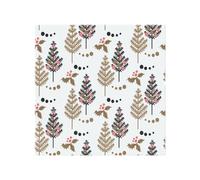 Benjamin Tate Design Christmas Tree Holly Leaf Pattern Splash Back in Natural Benjamin Tate Design Natural