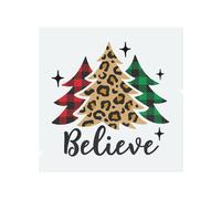 Benjamin Tate Design Christmas Trees With Leopard Print Dining Splash Back in Natural Benjamin Tate Design Natural