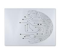 Benjamin Tate Design Circuit Technology Glass Chopping Board in Natural Benjamin Tate Design Natural