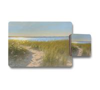 Benjamin Tate Design Coastal Landscape Placemats And Coasters Set With Wood Bottom Limited Edition Artwork