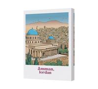 Benjamin Tate Design Contemporary Amman Jordan Canvas Art Print Framed On Deep Wooden Frame Uk