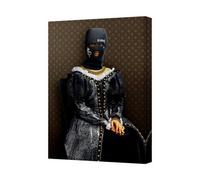 Benjamin Tate Design Contemporary Balaclava Portrait On Canvas Handcrafted In The United Kingdom