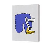 Benjamin Tate Design Contemporary Blue Duck Canvas Art Print With Gallery Frame